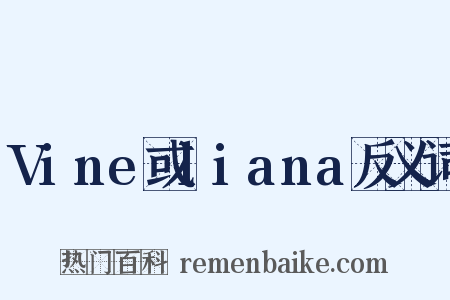 Vine或liana反义词是什么意思的图片